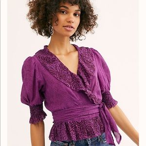 Free people Olivia wrap top size xl
